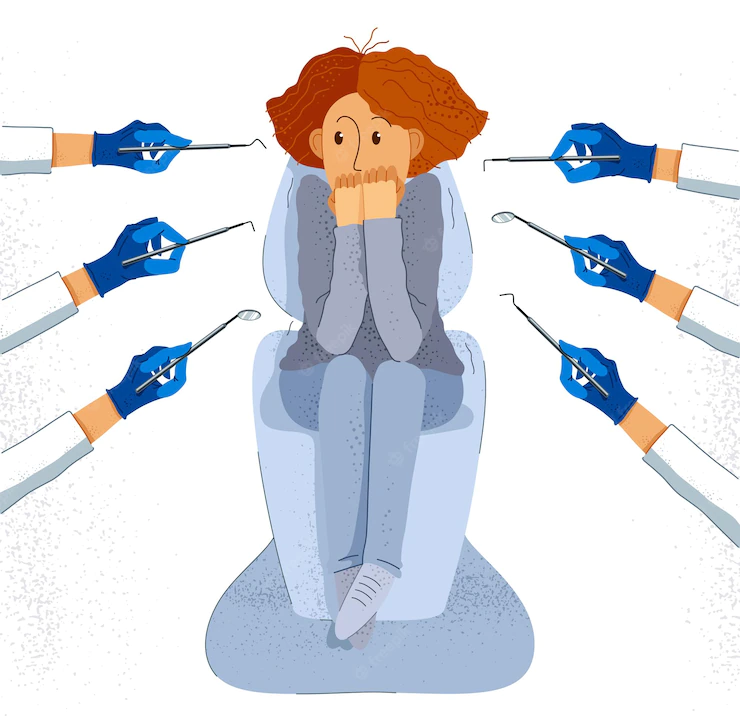 dentophobia-fear-dentist-doctor-painful-teeth-fixing-vector-illustration-girl-surrounded-with-dentist-hands-gloves-with-dental-tools-scared-panic-attack_570429-29147